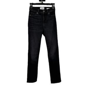 Frame Le High Straight Leg Long Jeans black size 24